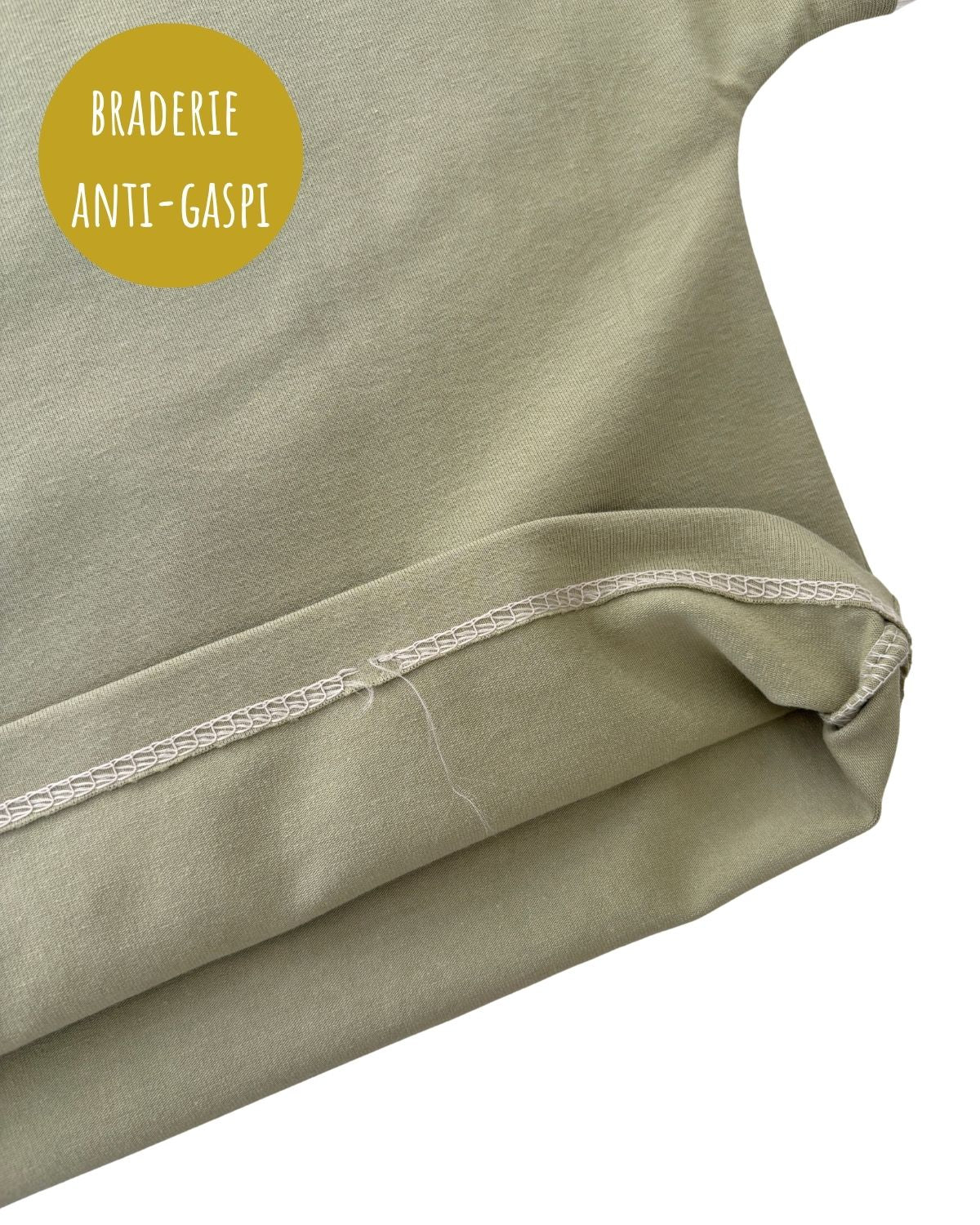 T-shirt enfant Jersey Kaki 3A (défaut ourlet)