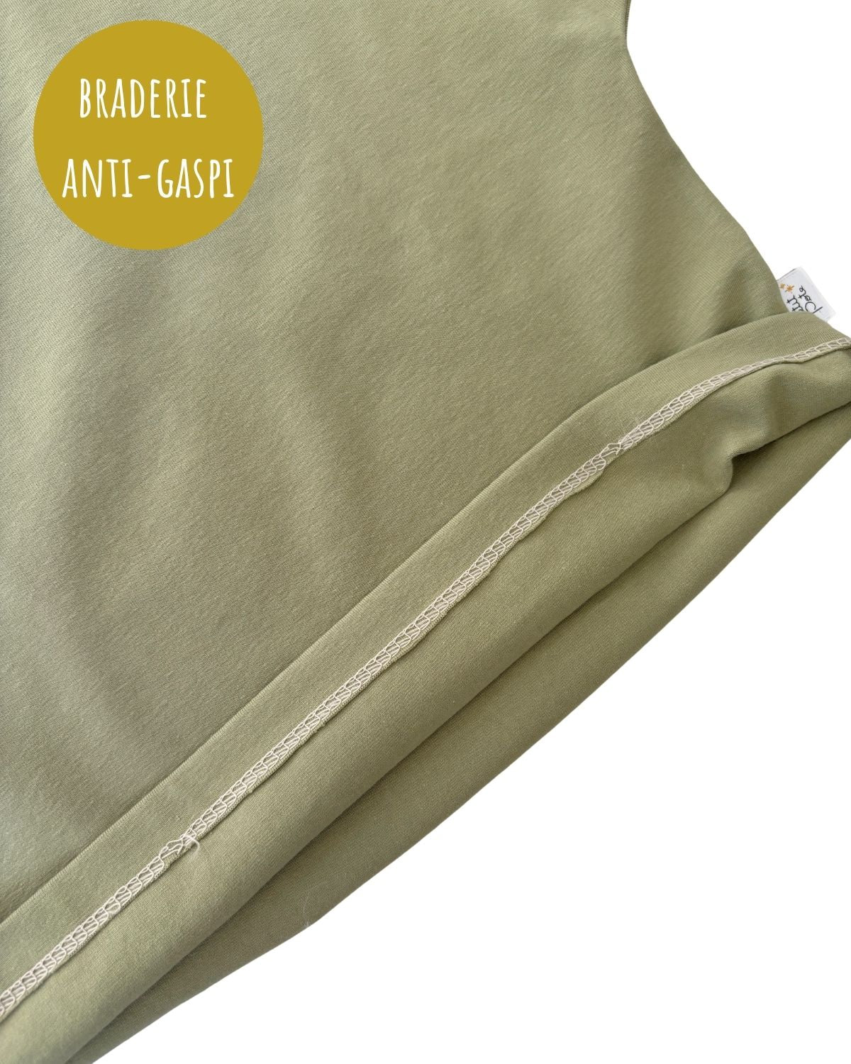 T-shirt enfant Jersey Kaki 3A (défaut ourlet)
