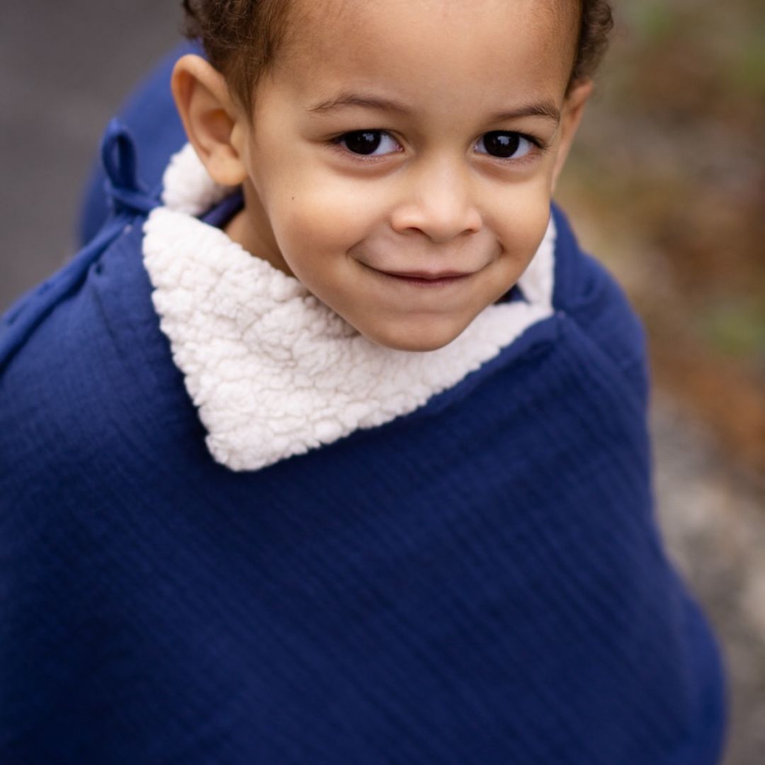 Poncho bébé enfant Peluche Bio - 4 coloris