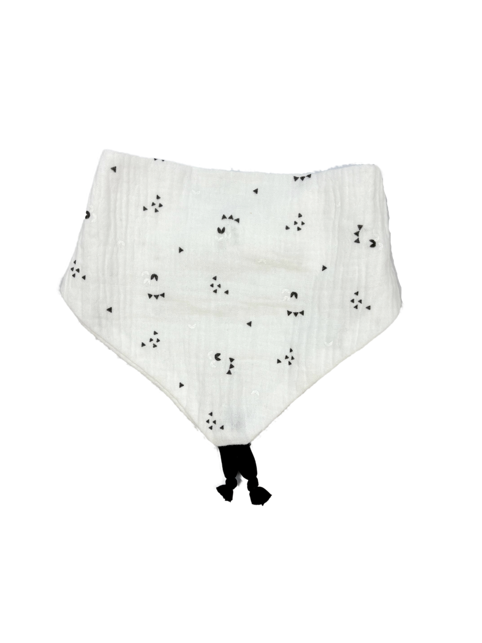 Lot 2 Bavoirs Bandana bébé Camel Blanc