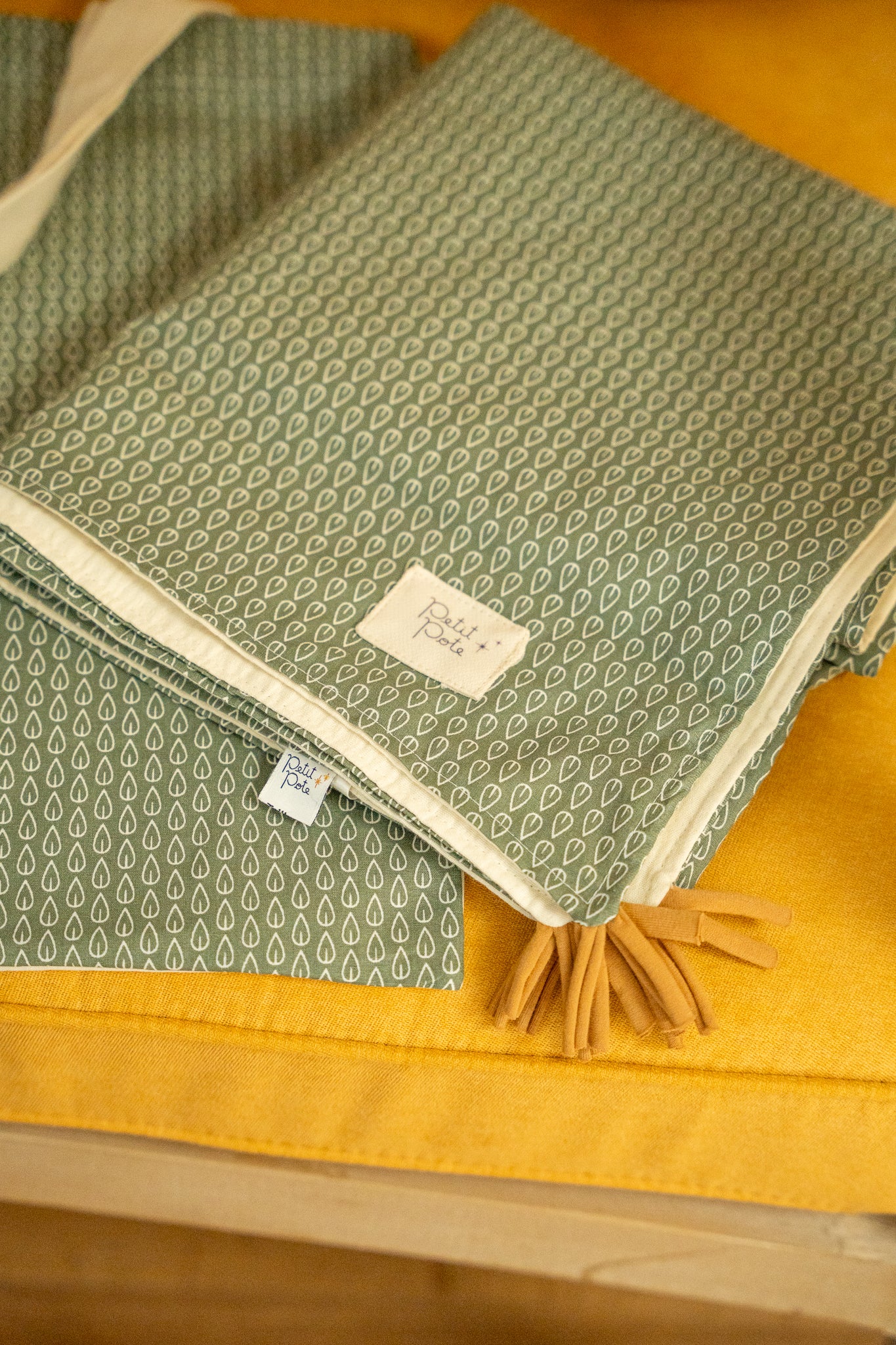 Couverture légère d'été en coton - Sauge