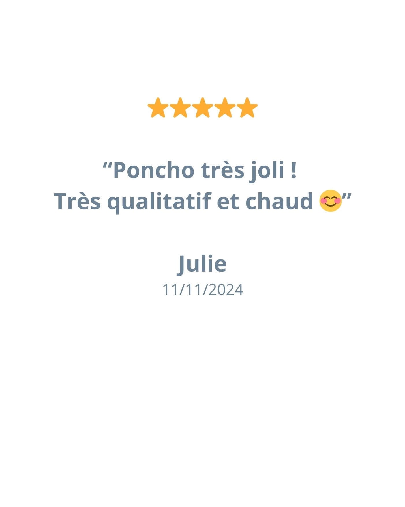 avis clients poncho joli