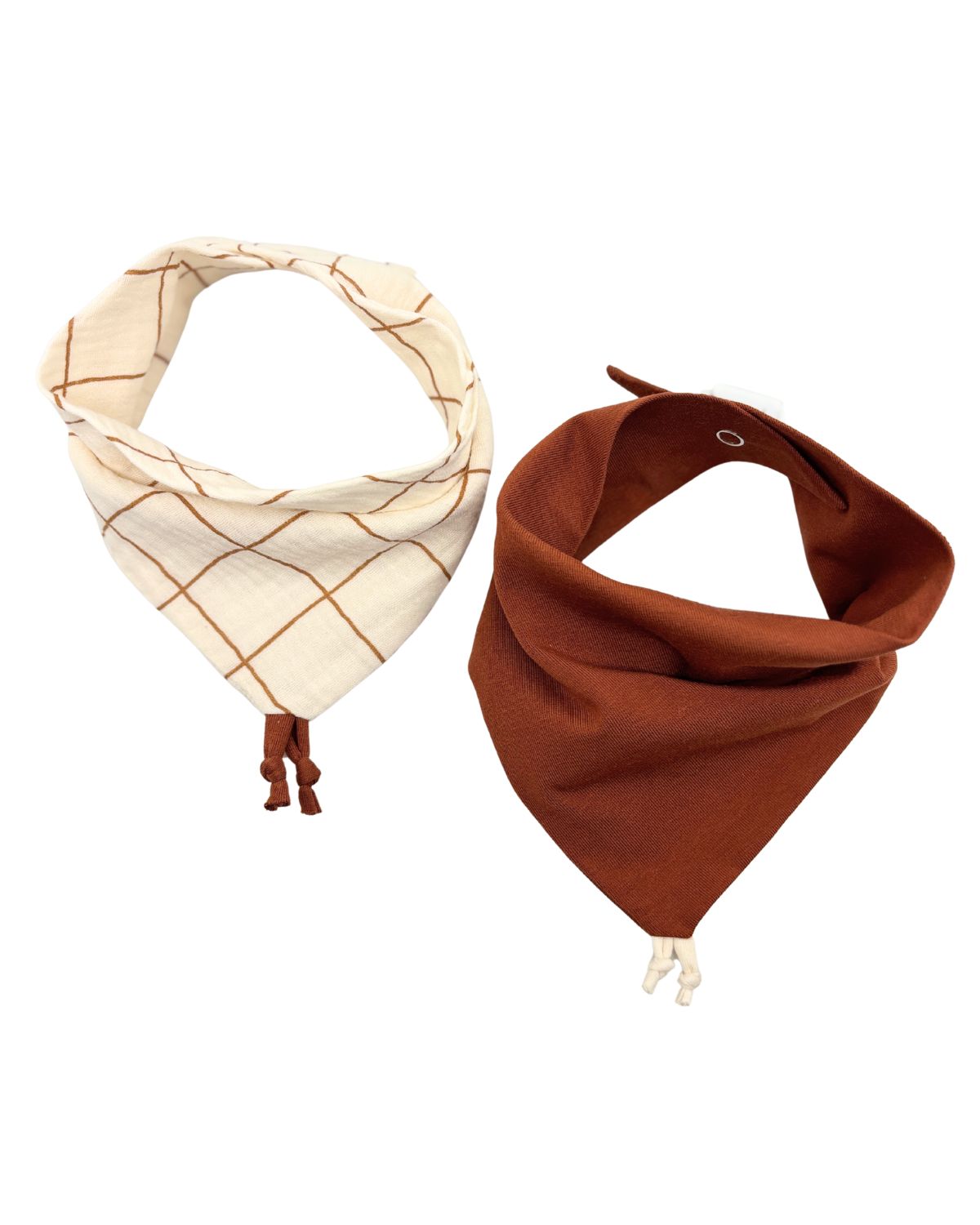Bavoir bandana Carreaux - Lot de 2