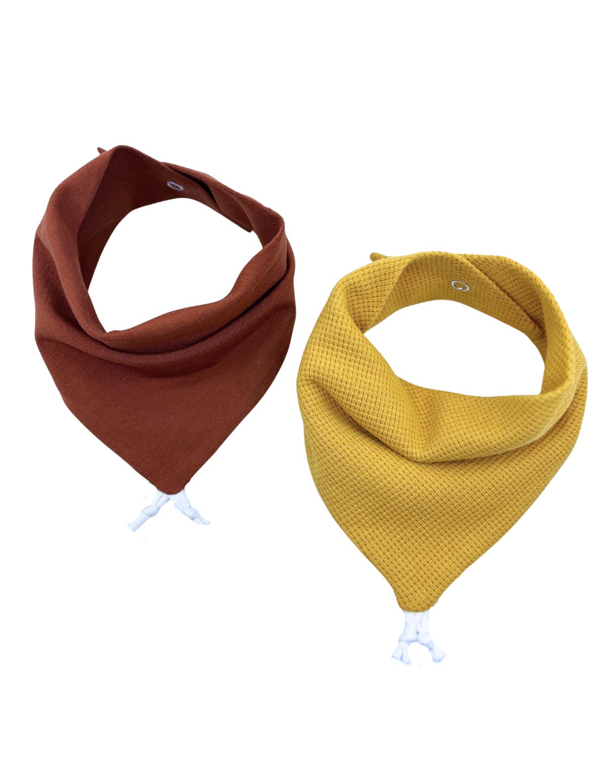 Bavoir bandana Toffee Moutarde - Lot de 2