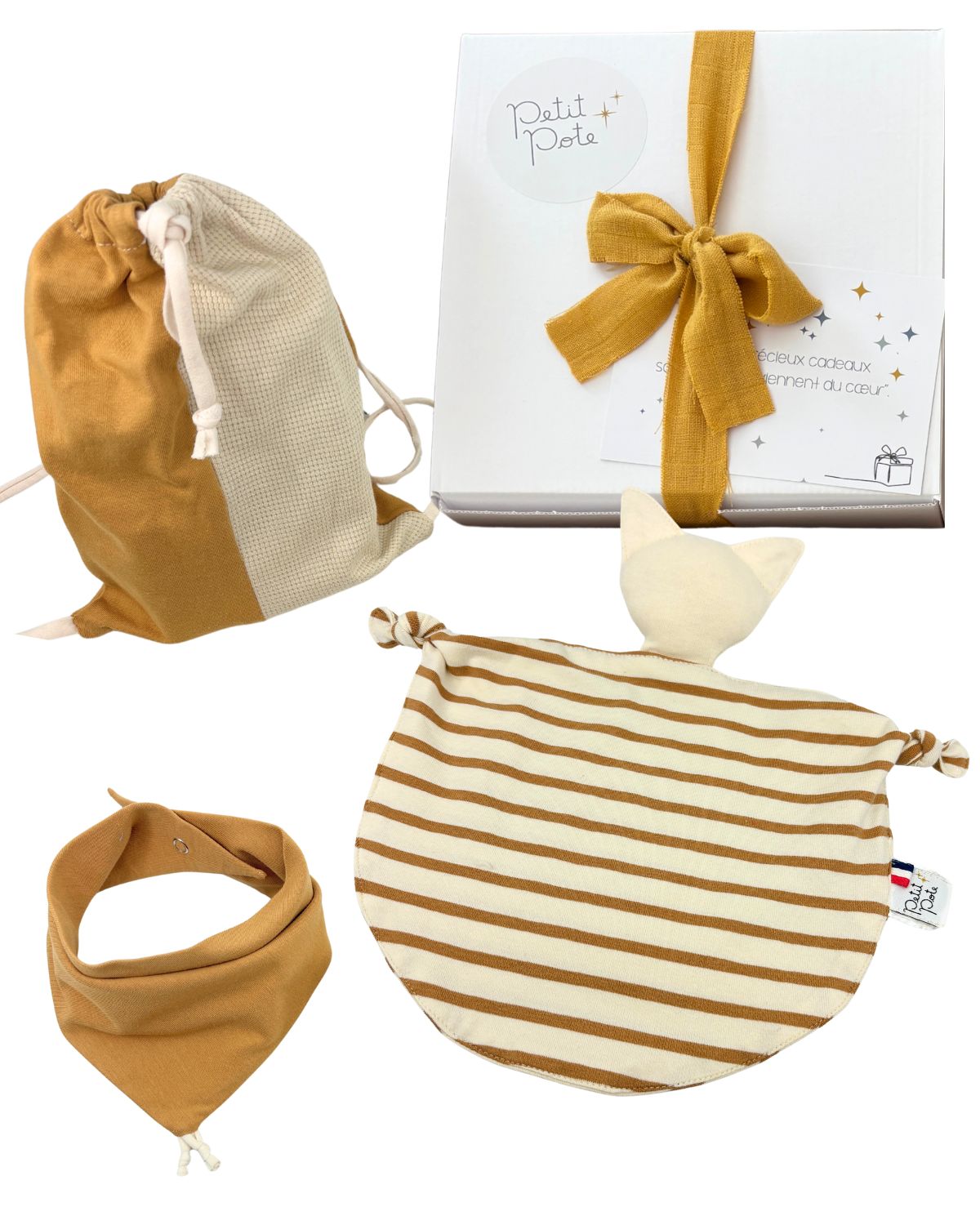 Coffret naissance Doudou Bavoir - 2 coloris au choix