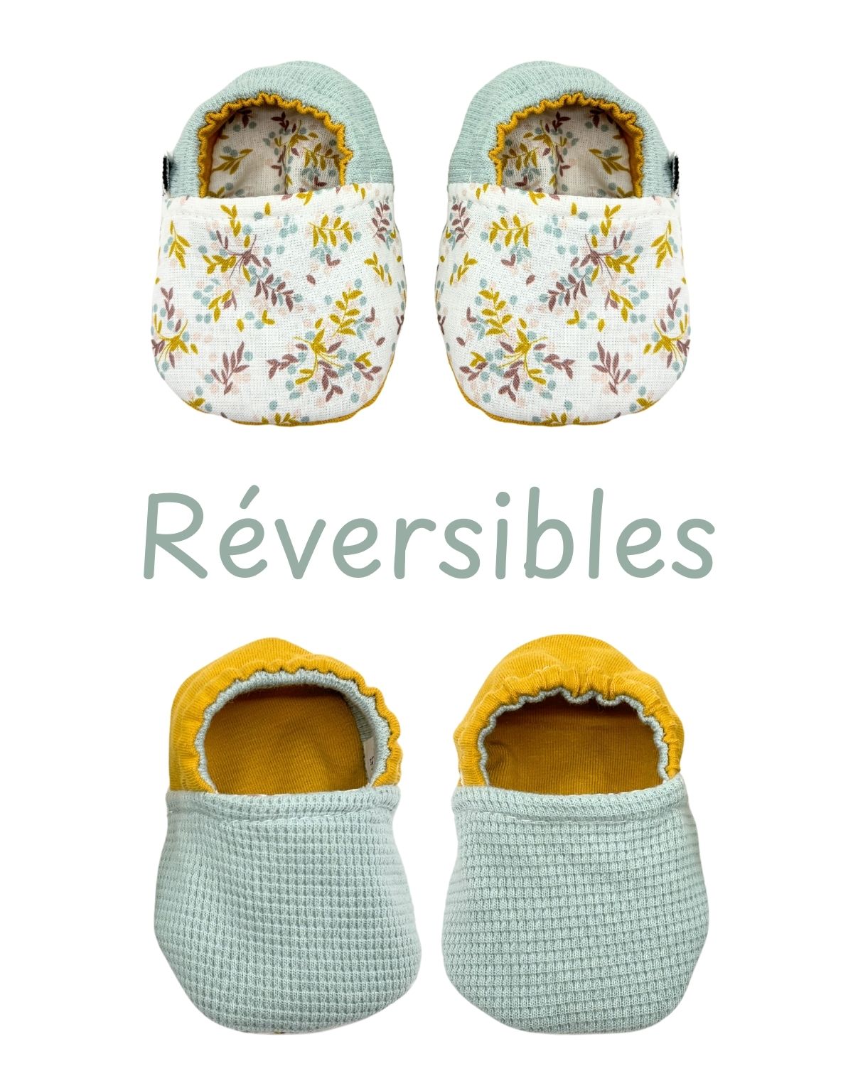 Box naissance Chaussons Bavoir - 6 motifs au choix