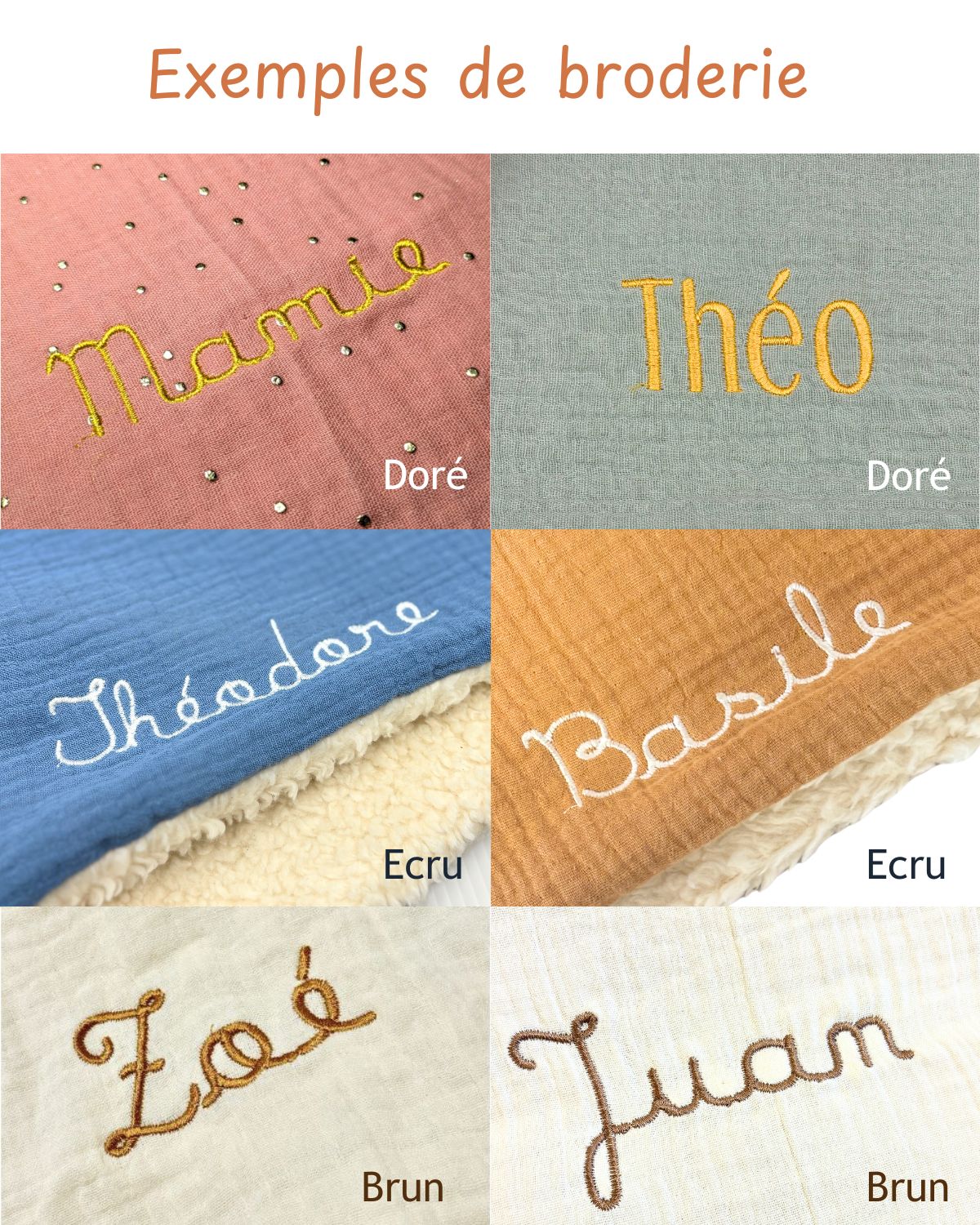 Couverture personnalisée - Coton bio - 4 coloris