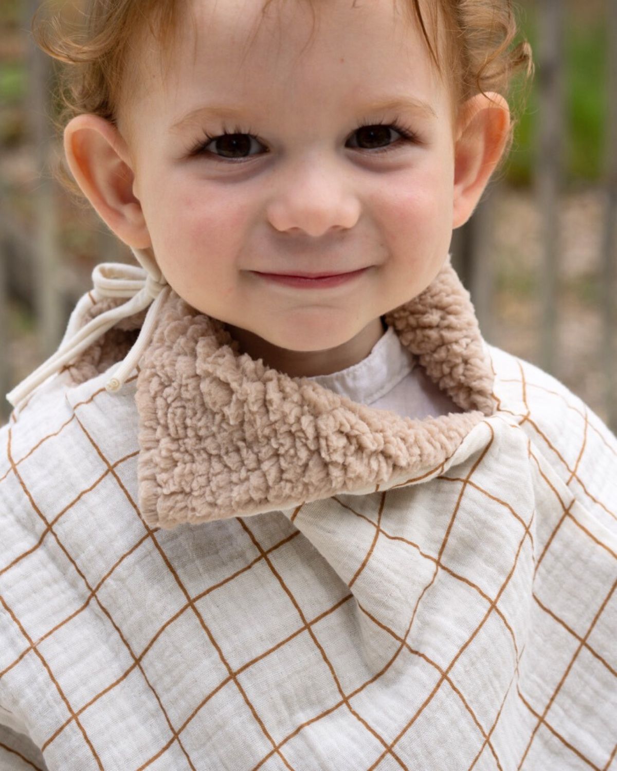 Poncho bébé enfant Carreaux