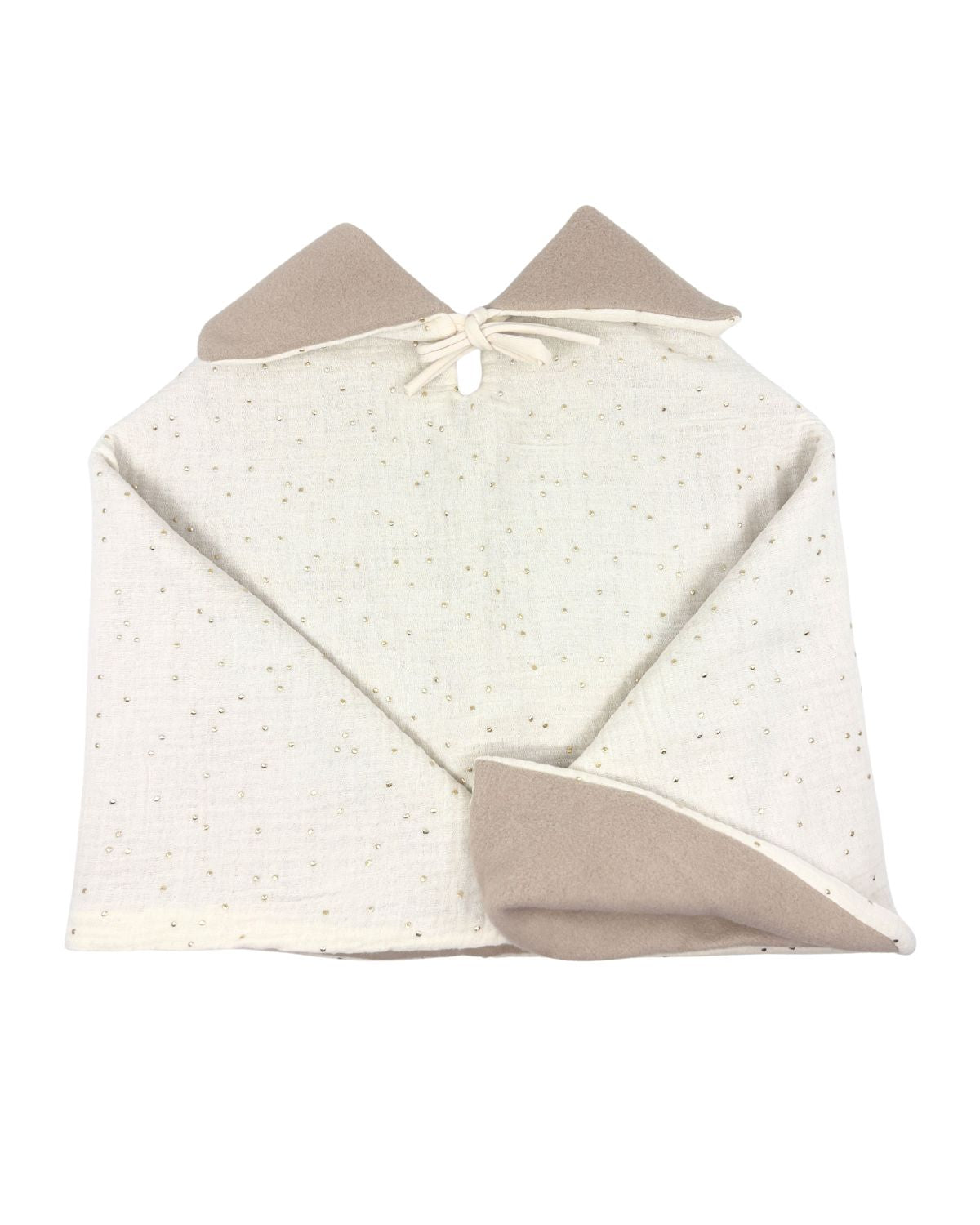Poncho bébé enfant Ecru Doré