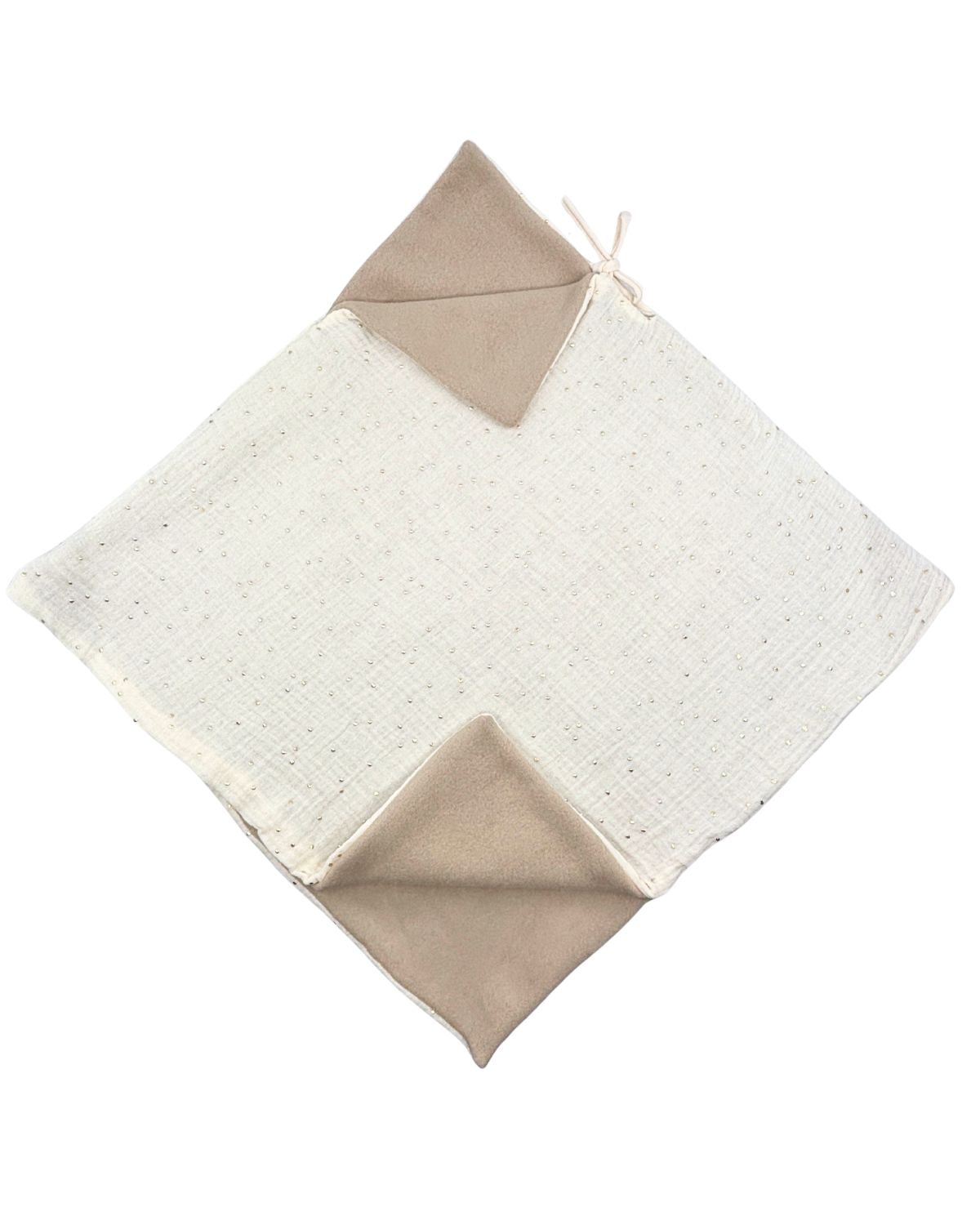 Poncho bébé enfant Ecru Doré