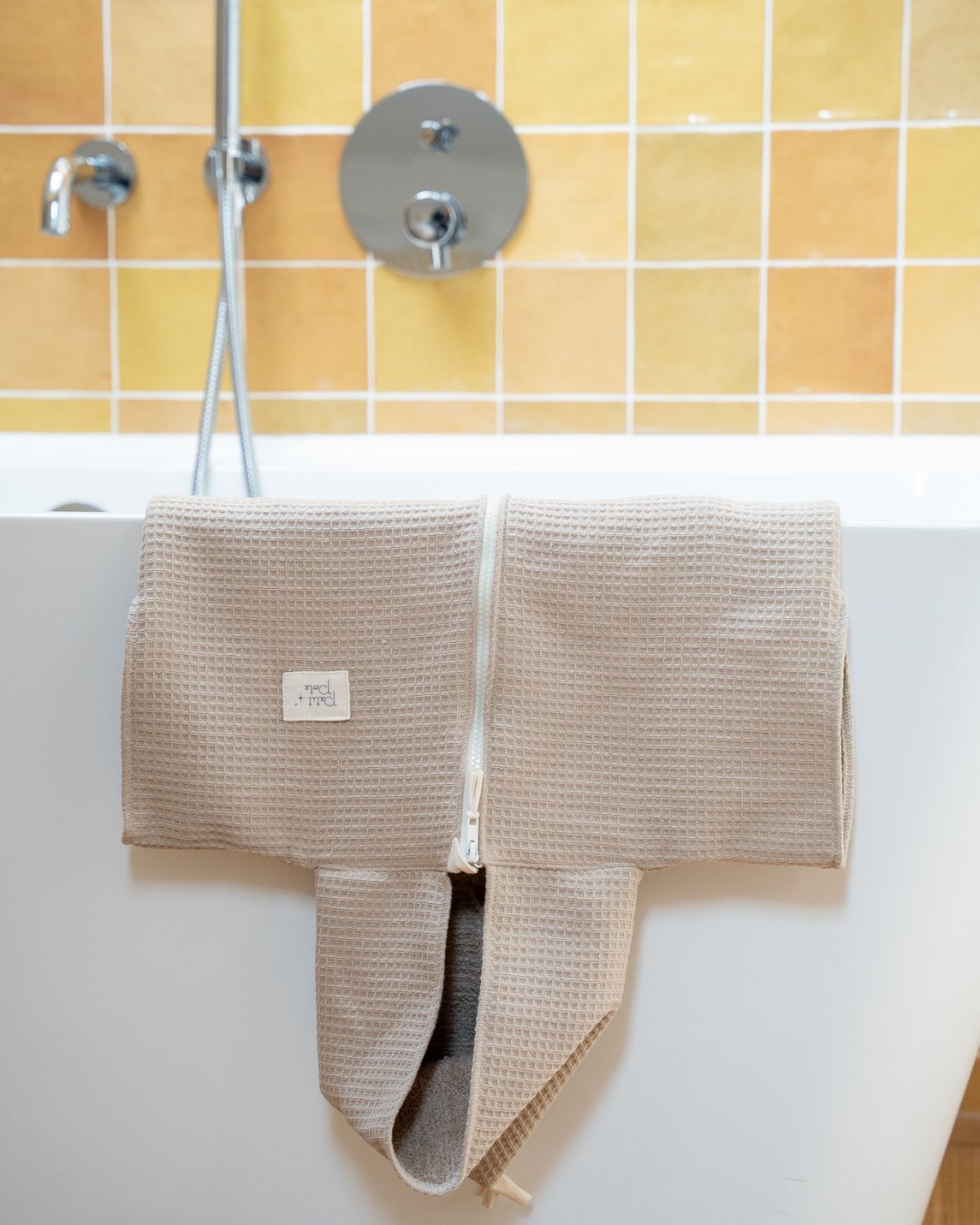 Poncho de Plage Beige Galet