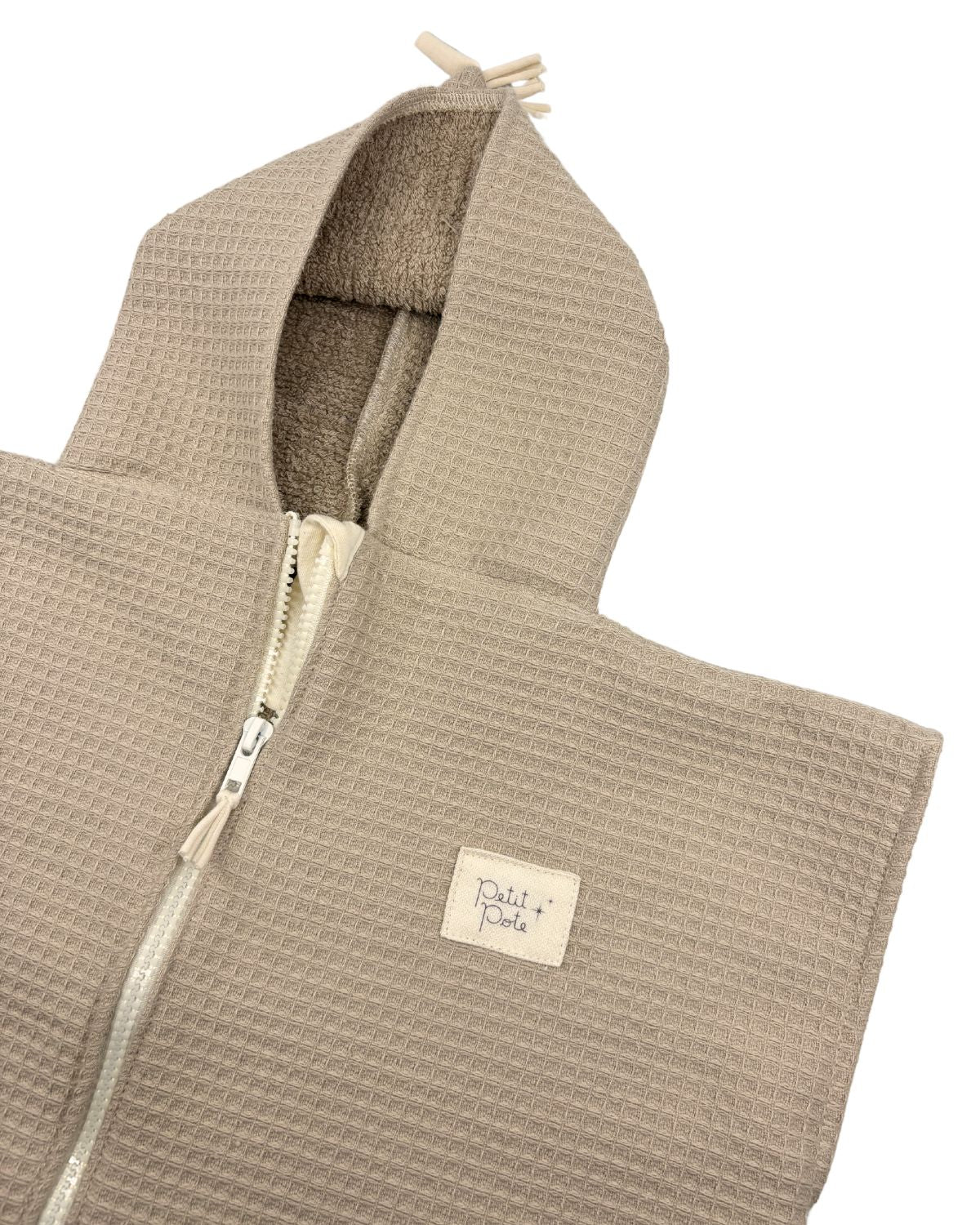 Poncho de Plage Beige Galet