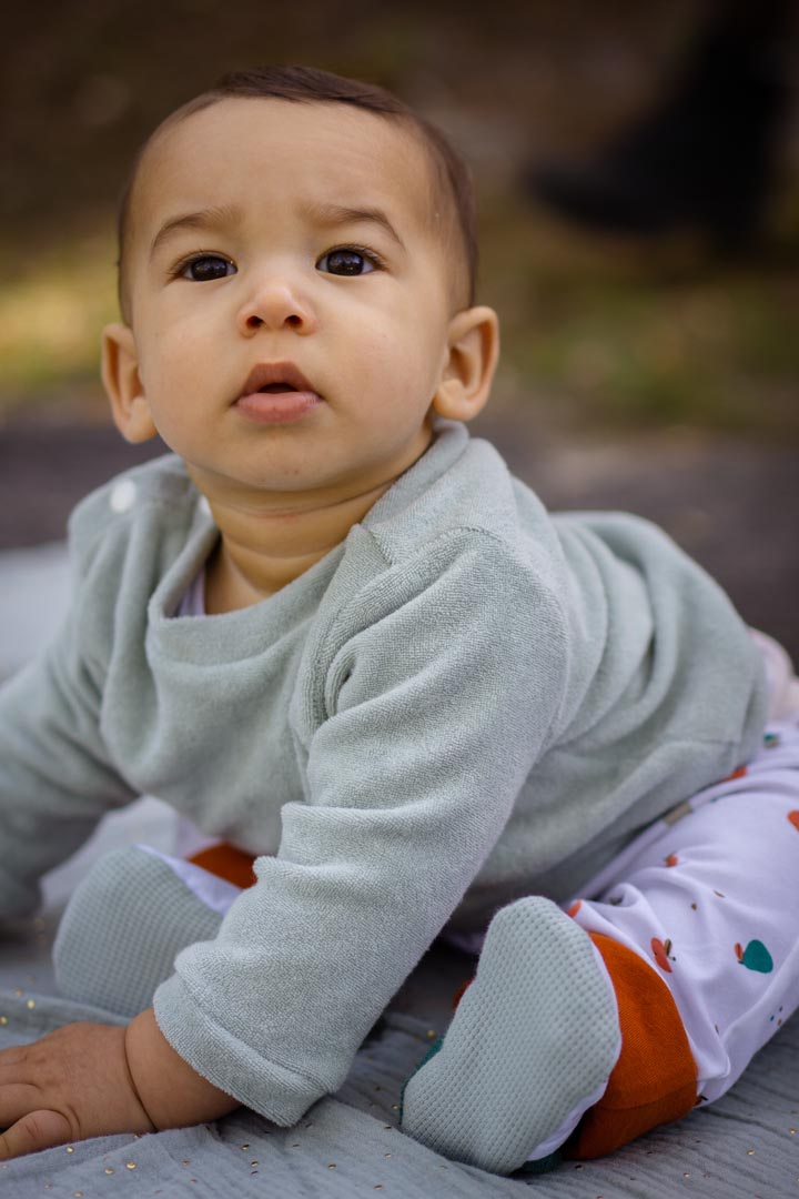 Sweat-shirt bébé made in France éponge