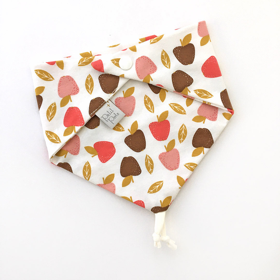 bavoir bandana bébé pomme made in france