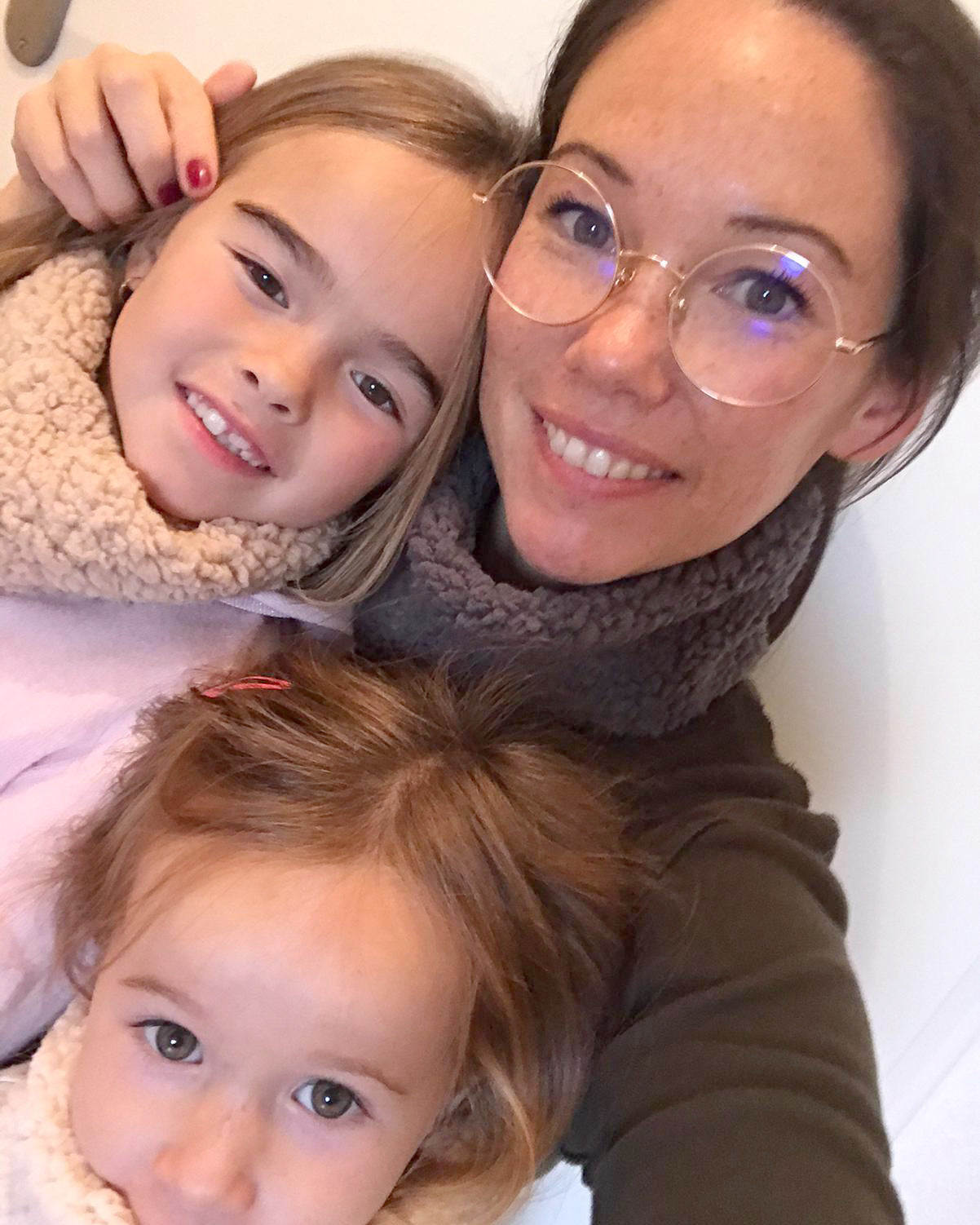 snood polaire rose et noir