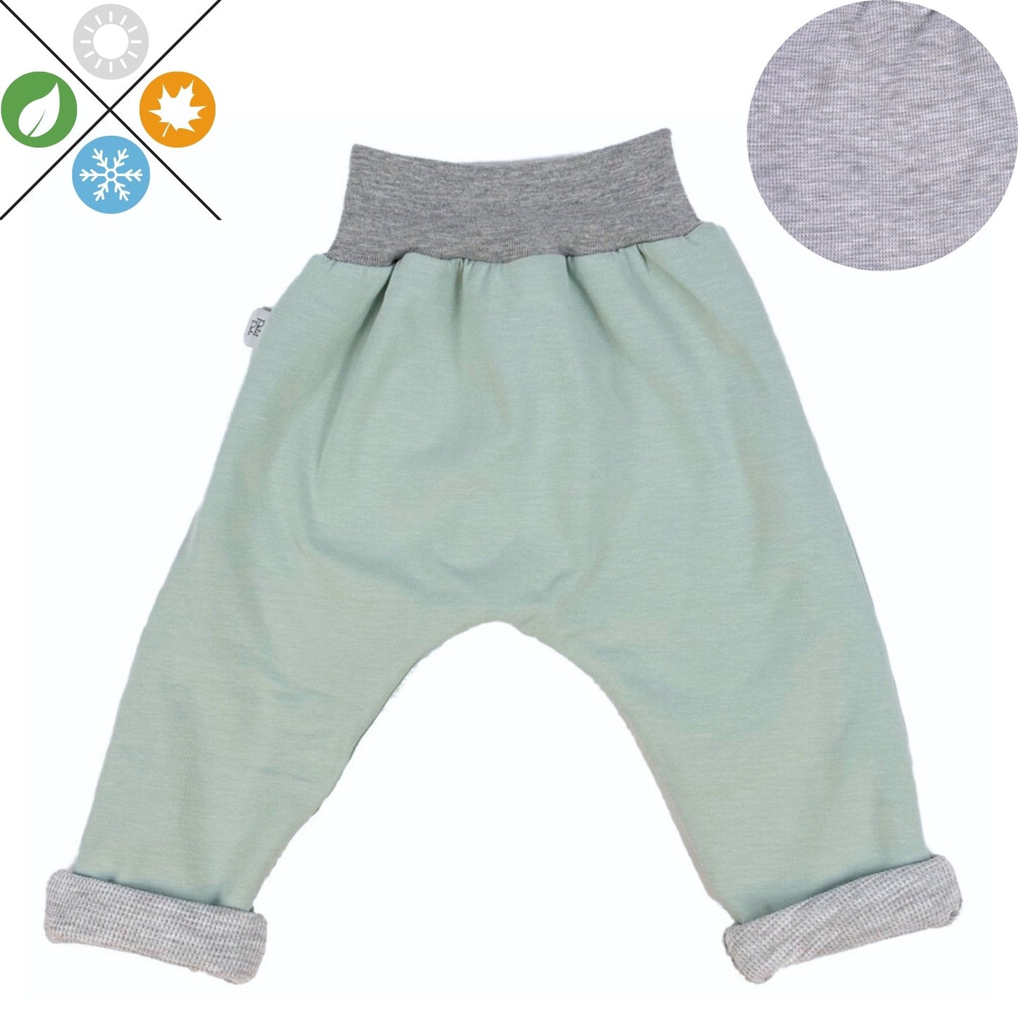 Sarouel évolutif bebe Vert de Gris x Gris