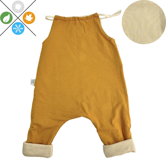 Salopette bebe Coton Camel Beige