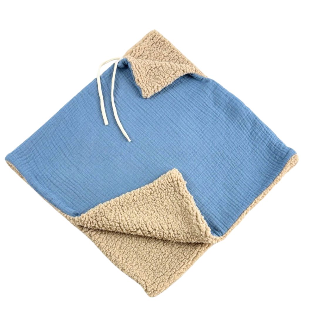 Poncho evolutif bebe enfant Bleu Jean