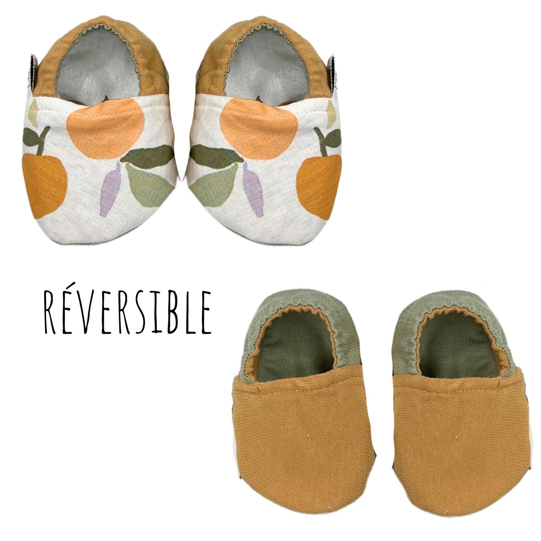 Chaussons bébé Pêches