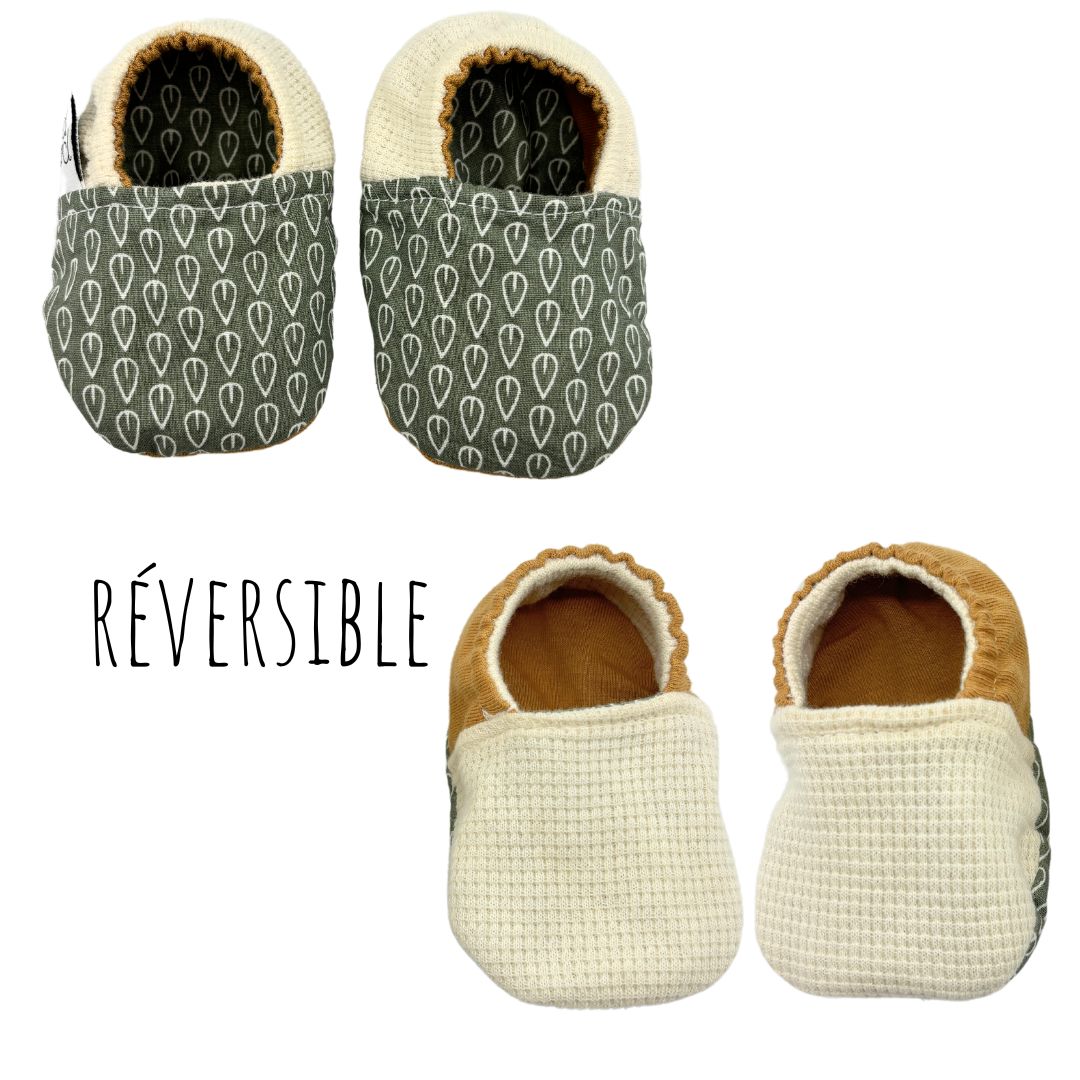 Box naissance Chaussons x Bavoir Sauge