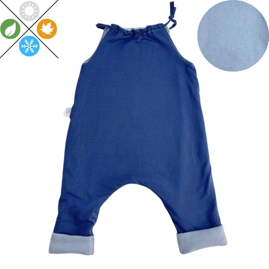 Salopette bebe Coton Bleu Baltique