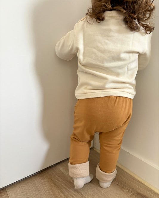 Sarouel Camel x Beige 3-4 ans (anti-gaspi)
