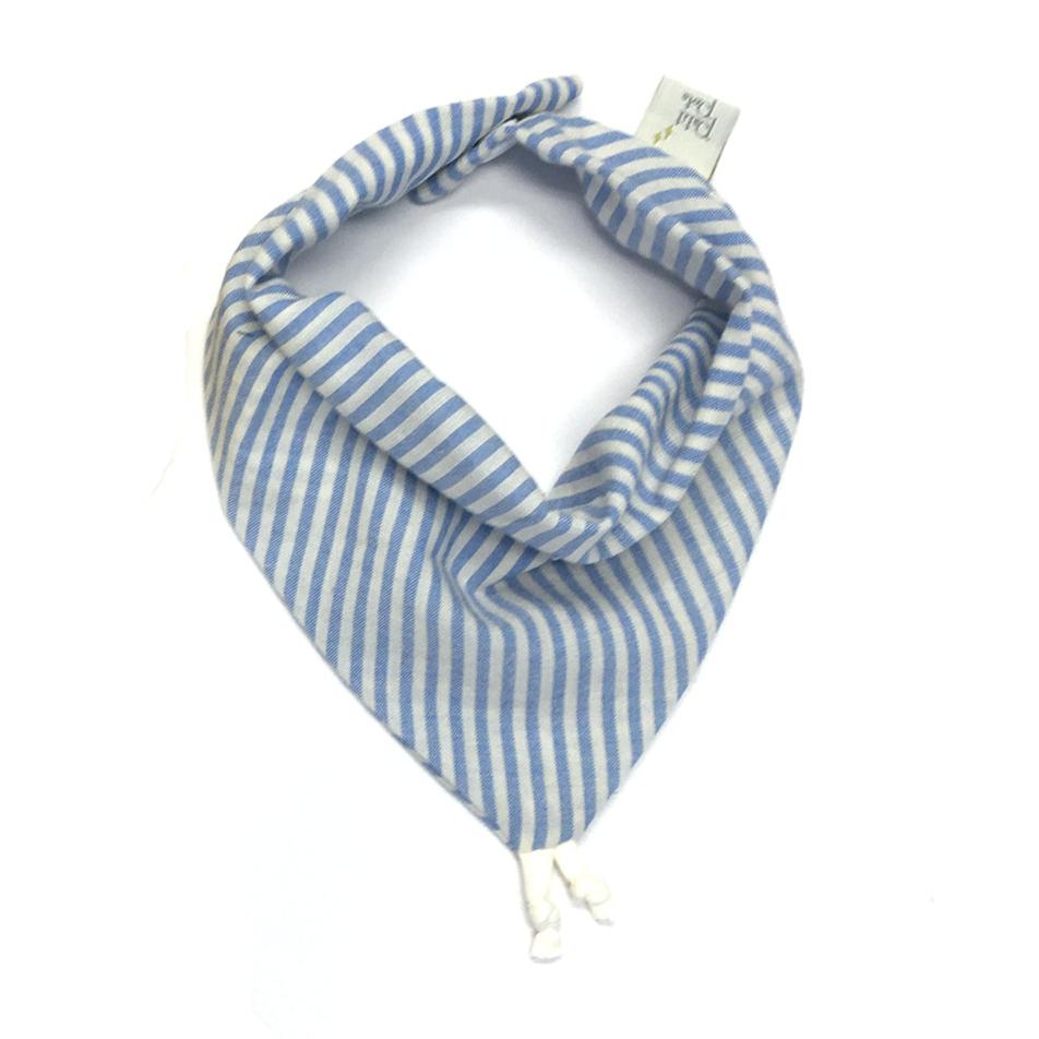 Bavoir Bandana bébé bleu rayé