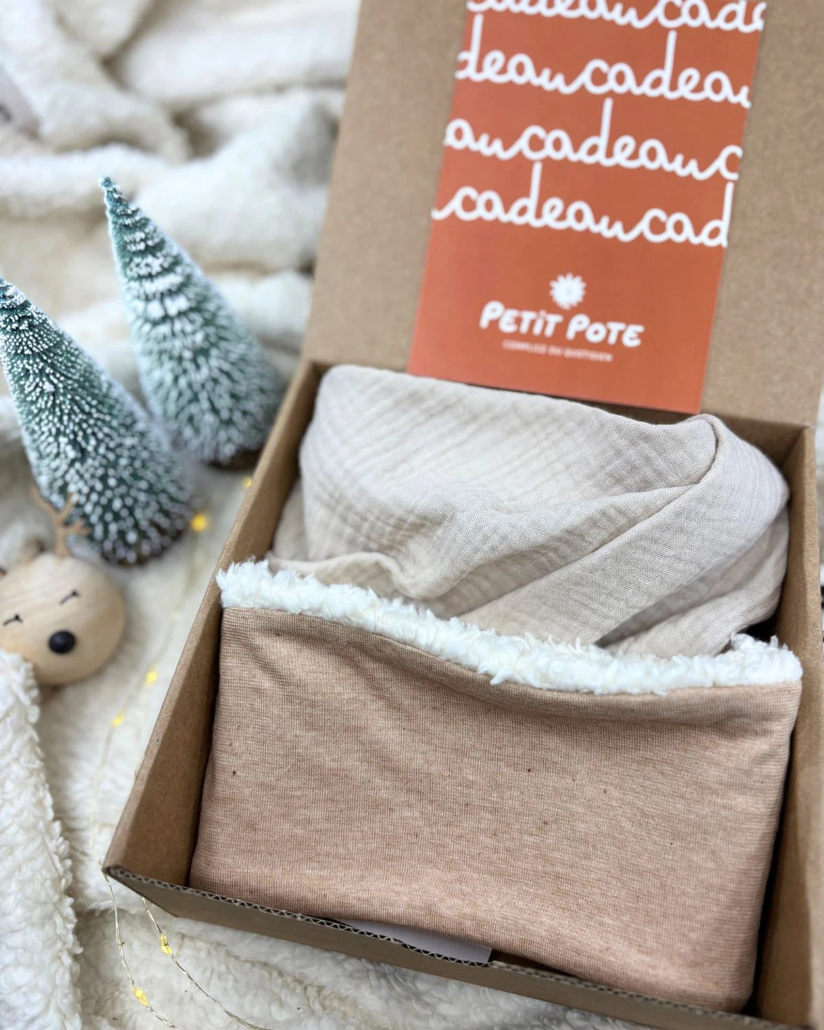 coffret cadeau noel tour de cou bio