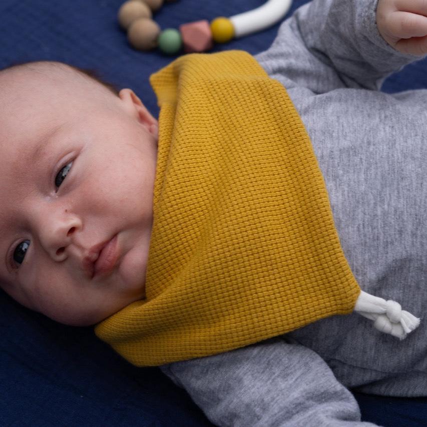 Bavoir Bandana bébé Jaune moutarde