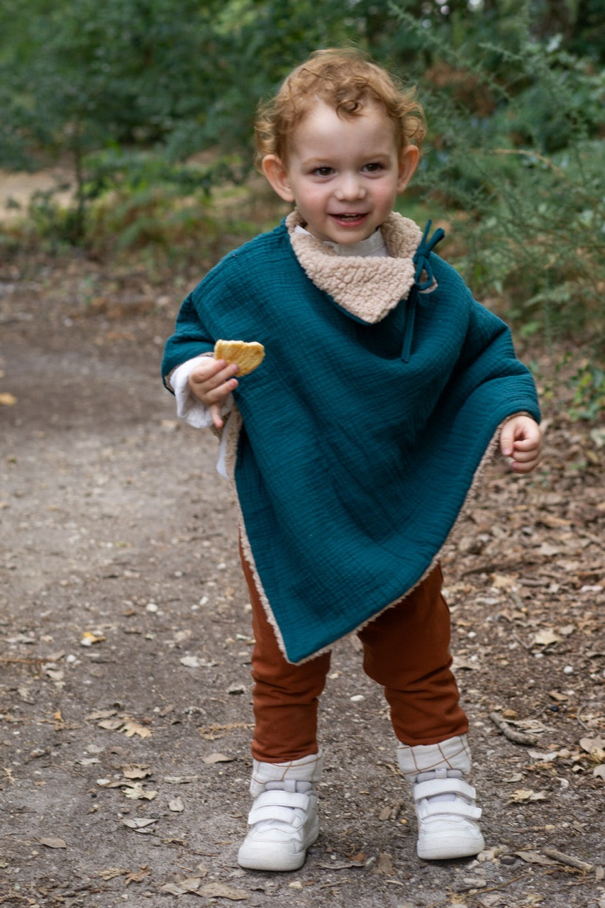 Poncho évolutif bébé enfant Vert Salicorne