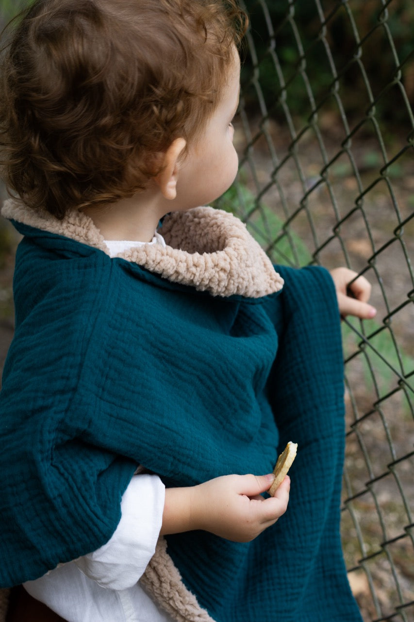 Poncho évolutif bébé enfant Vert Salicorne