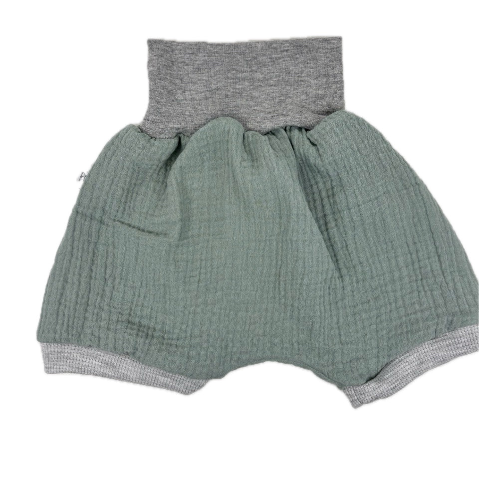 Short Gaze de coton Vert de gris