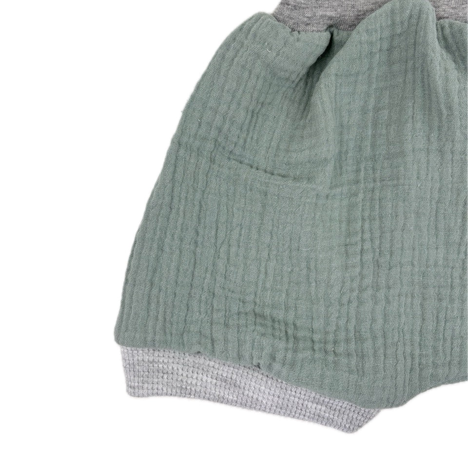 Short Gaze de coton Vert de gris