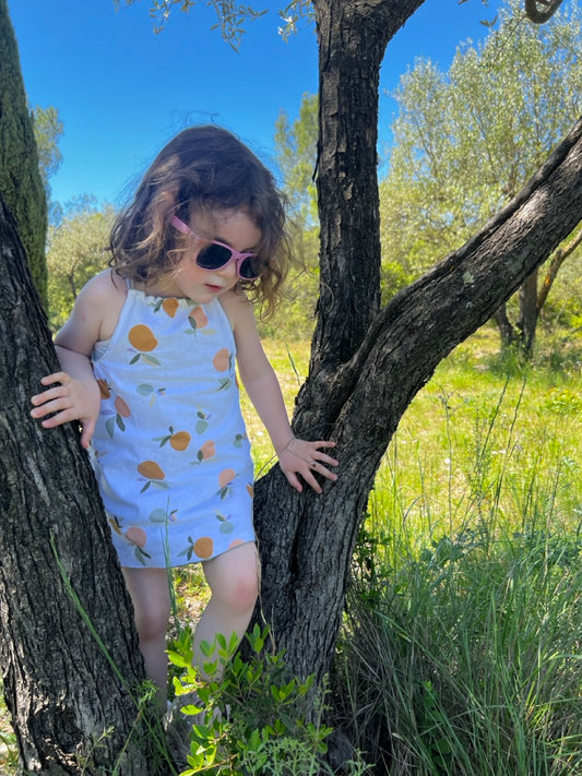 Robe bebe fille Pêches