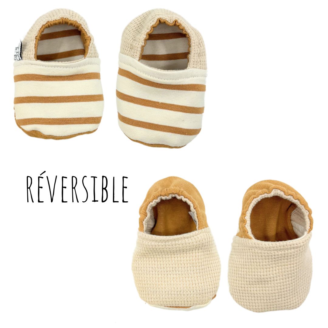 Box naissance Chaussons x Bavoir Caramel