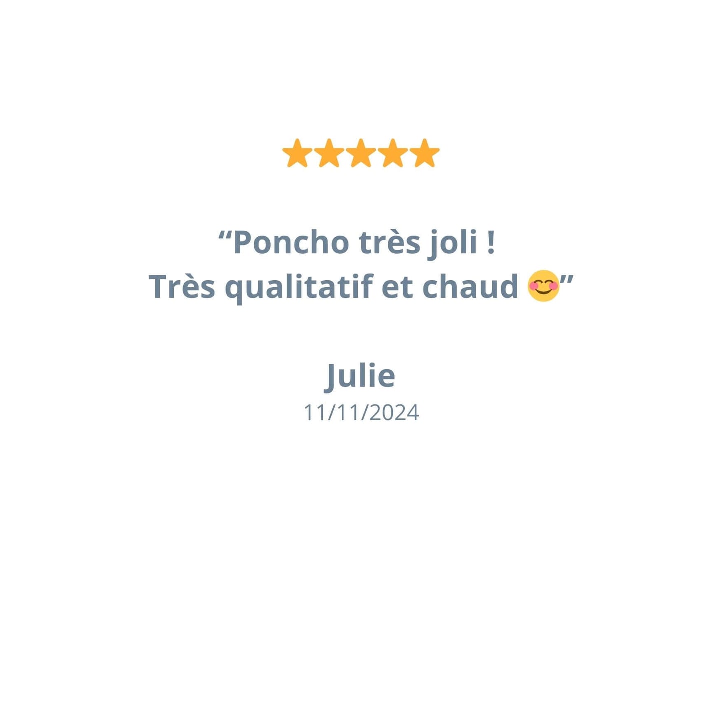 avis clients poncho joli