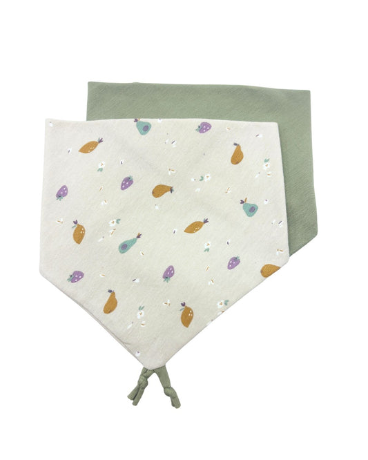 Bavoir bandana Fruits - Lot de 2