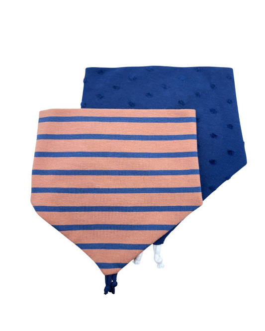 Bavoir bandana Terre et Mer - Lot de 2