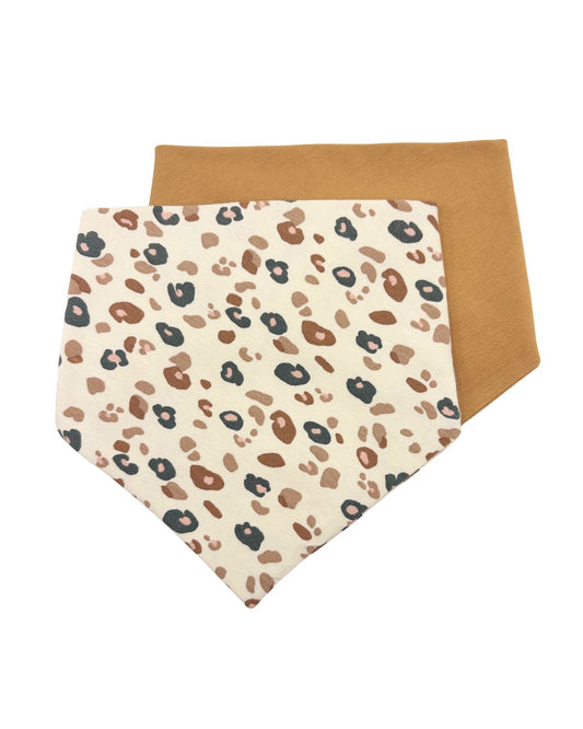 Bavoir bandana Léopard - Lot de 2