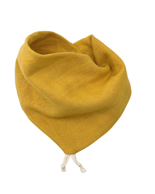 Bavoir Bandana Miel (Coton bio)