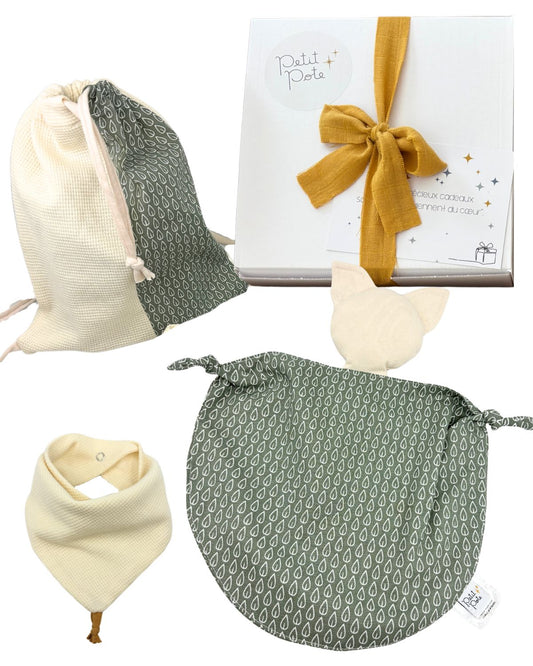 Coffret naissance Doudou Bavoir - 2 coloris au choix