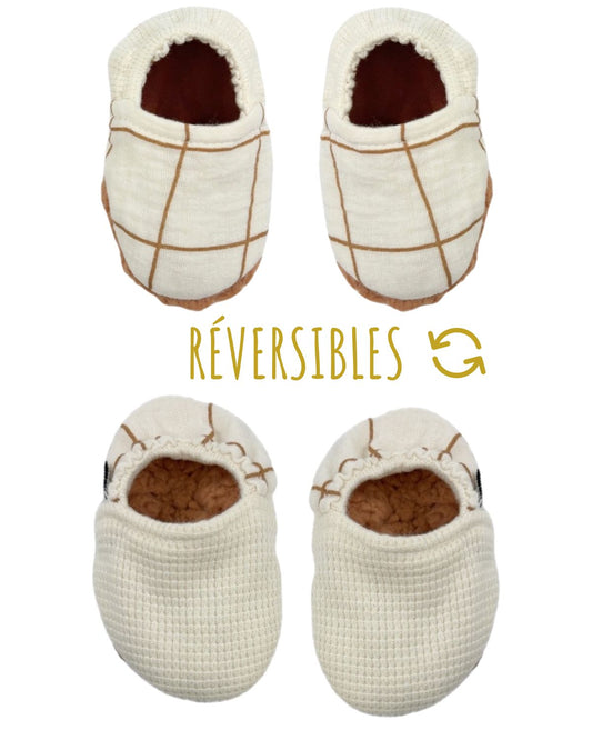 Chaussons souples bébé Carreaux