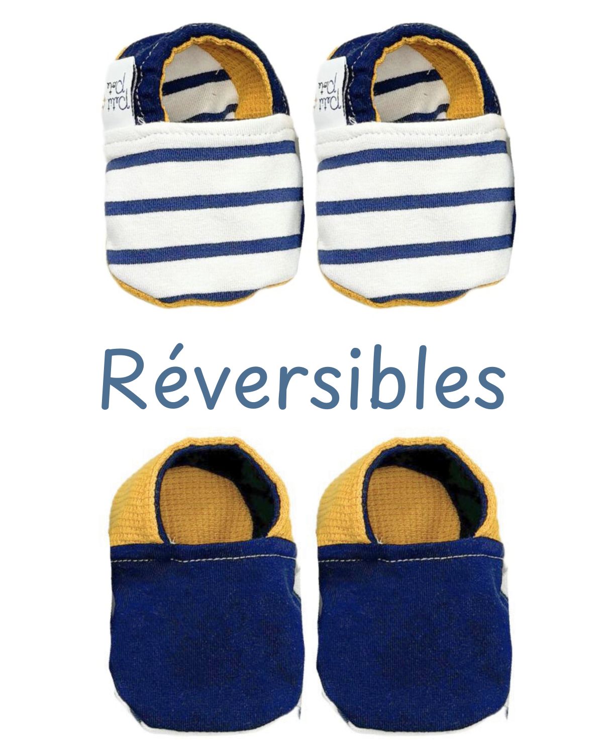 Chaussons bébé souples - 6 coloris au choix