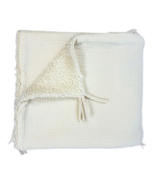 Couverture Peluche coton bio - 4 coloris