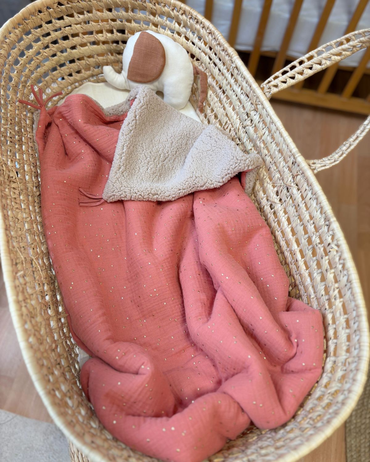 Couverture personnalisée - Rose dorée