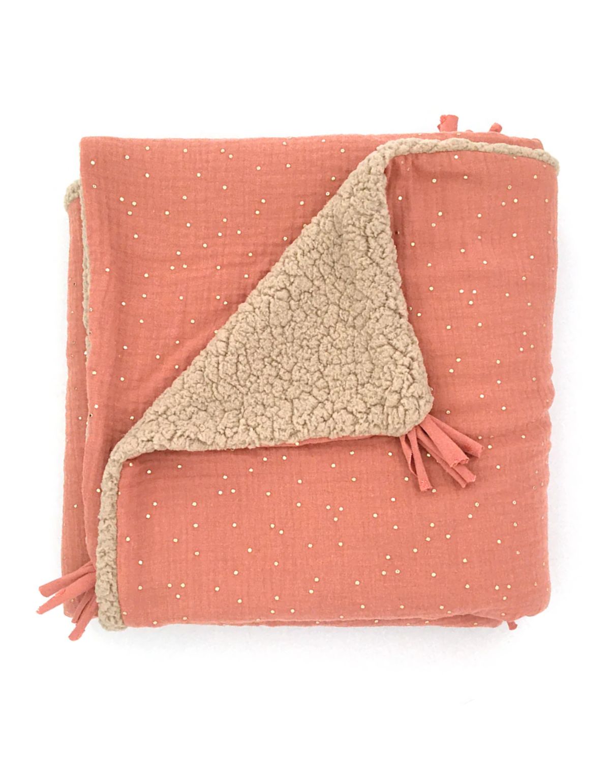 Couverture personnalisée - Rose dorée