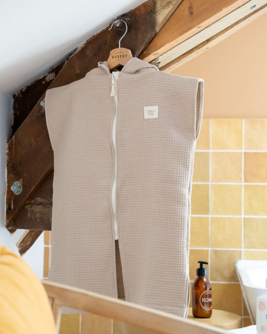 Poncho de Plage Beige Galet