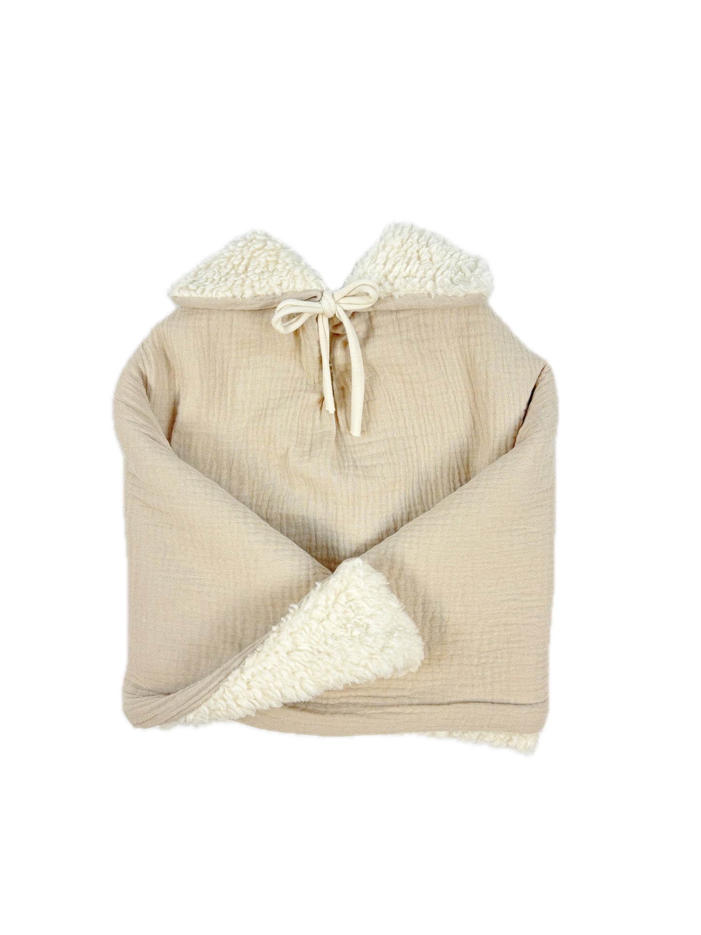 Poncho evolutif bebe enfant Naturel Peluche BIO