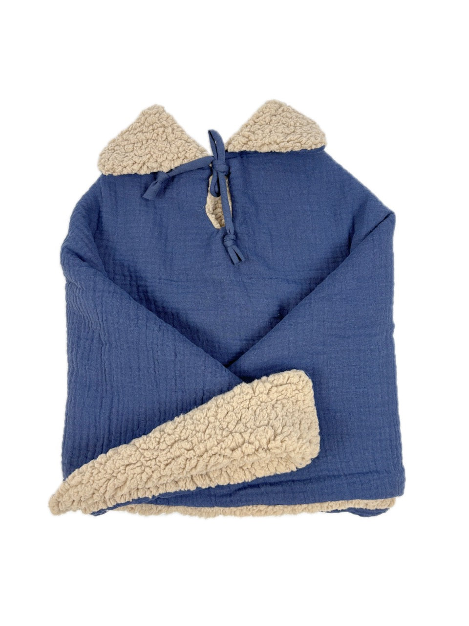 Poncho evolutif bebe enfant Bleu Sherpa