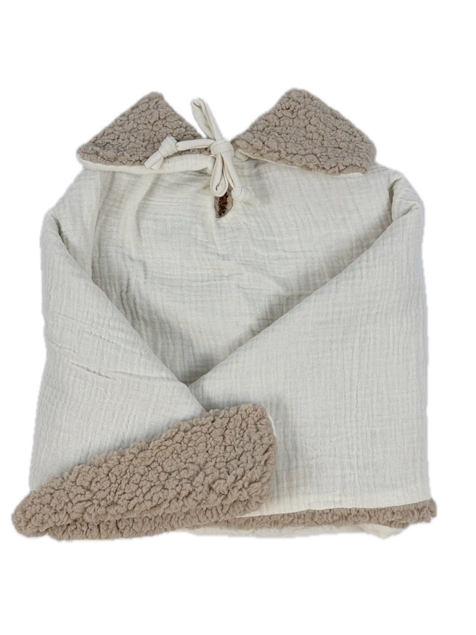 Poncho evolutif bebe enfant Ecru Sherpa